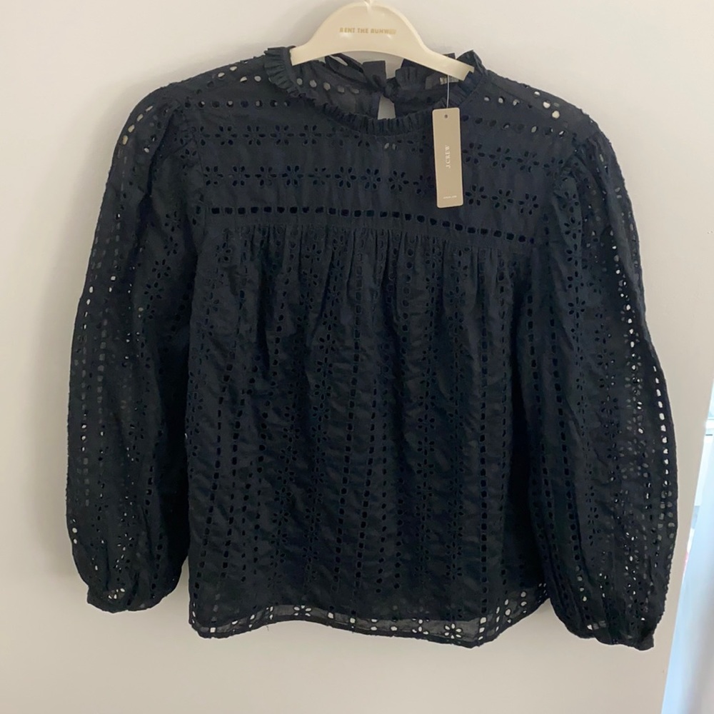 JCrew Crochet Blouse